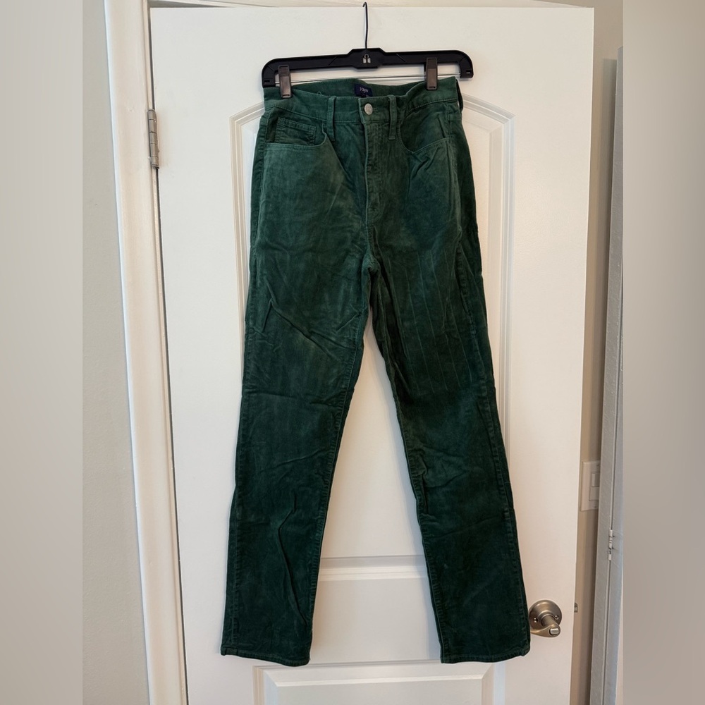 J. Crew Women's Dark Green Straight Leg Jeans